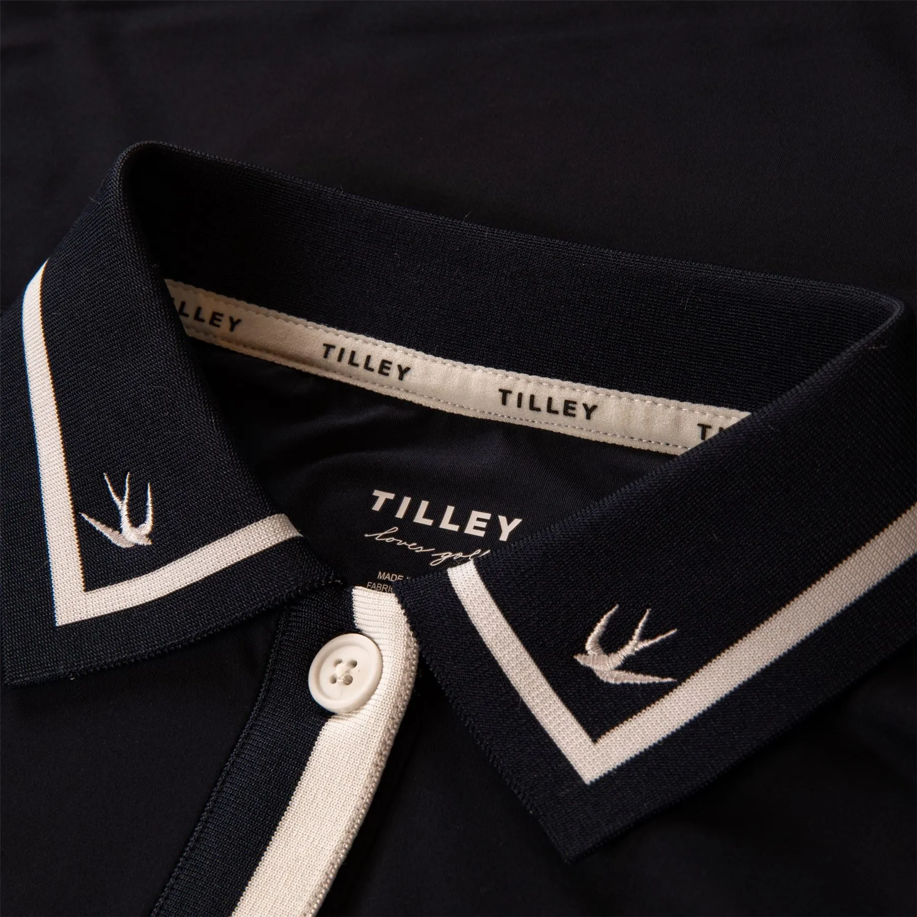 Womens Boxy Polo Navy/White - AW24