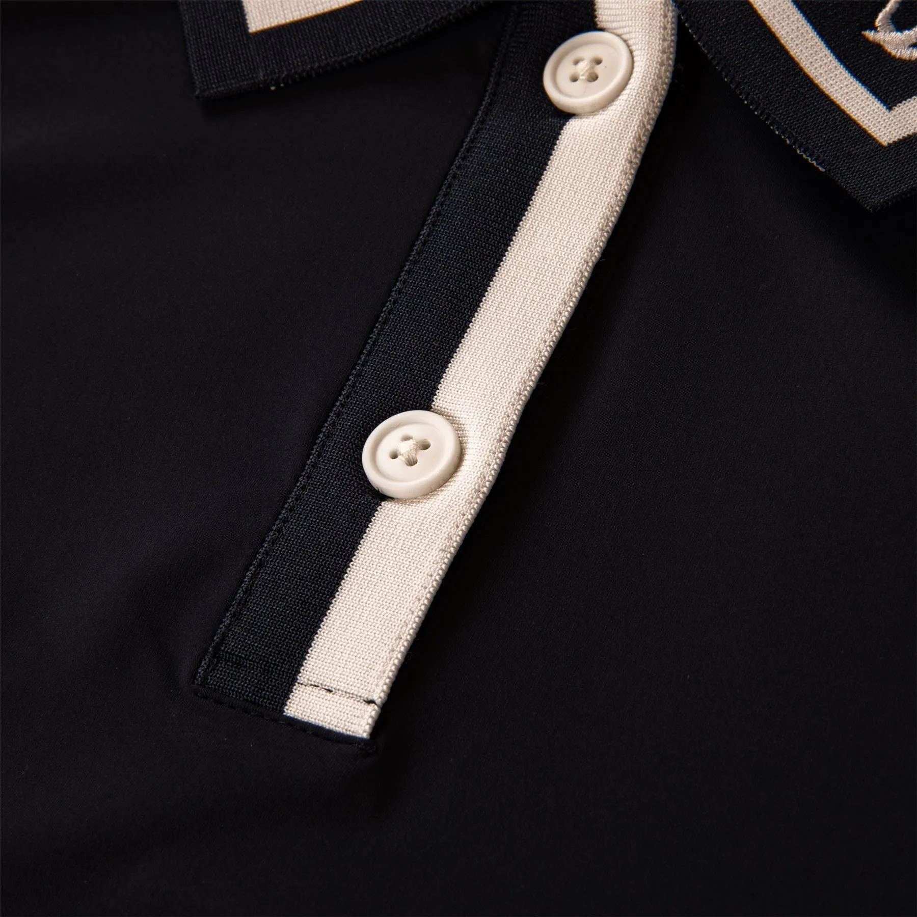 Womens Boxy Polo Navy/White - AW24
