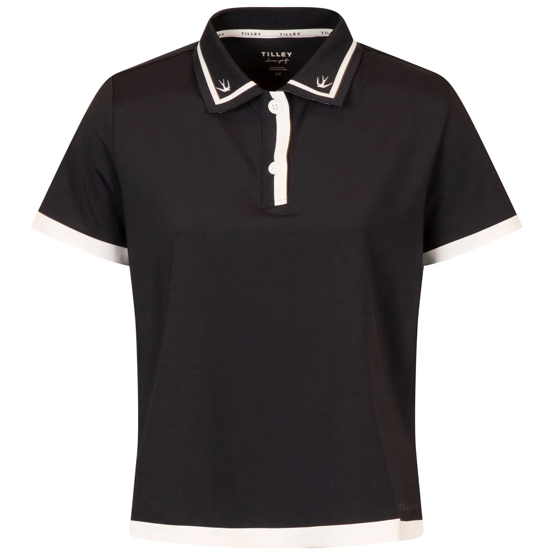 Womens Boxy Polo Navy/White - AW24