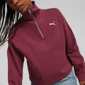 Women's Puma Her Zip Mock Neck Pullover Women's Puma Her Zip Mock Neck Pullover