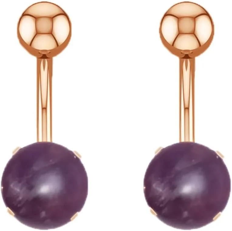 Wycian Couple Gifts, Belly Rings for Women Hypoallergenic Silver Light Purple Surgical Steel Round Turquoise for Women Girls Body Piercing Jewelry