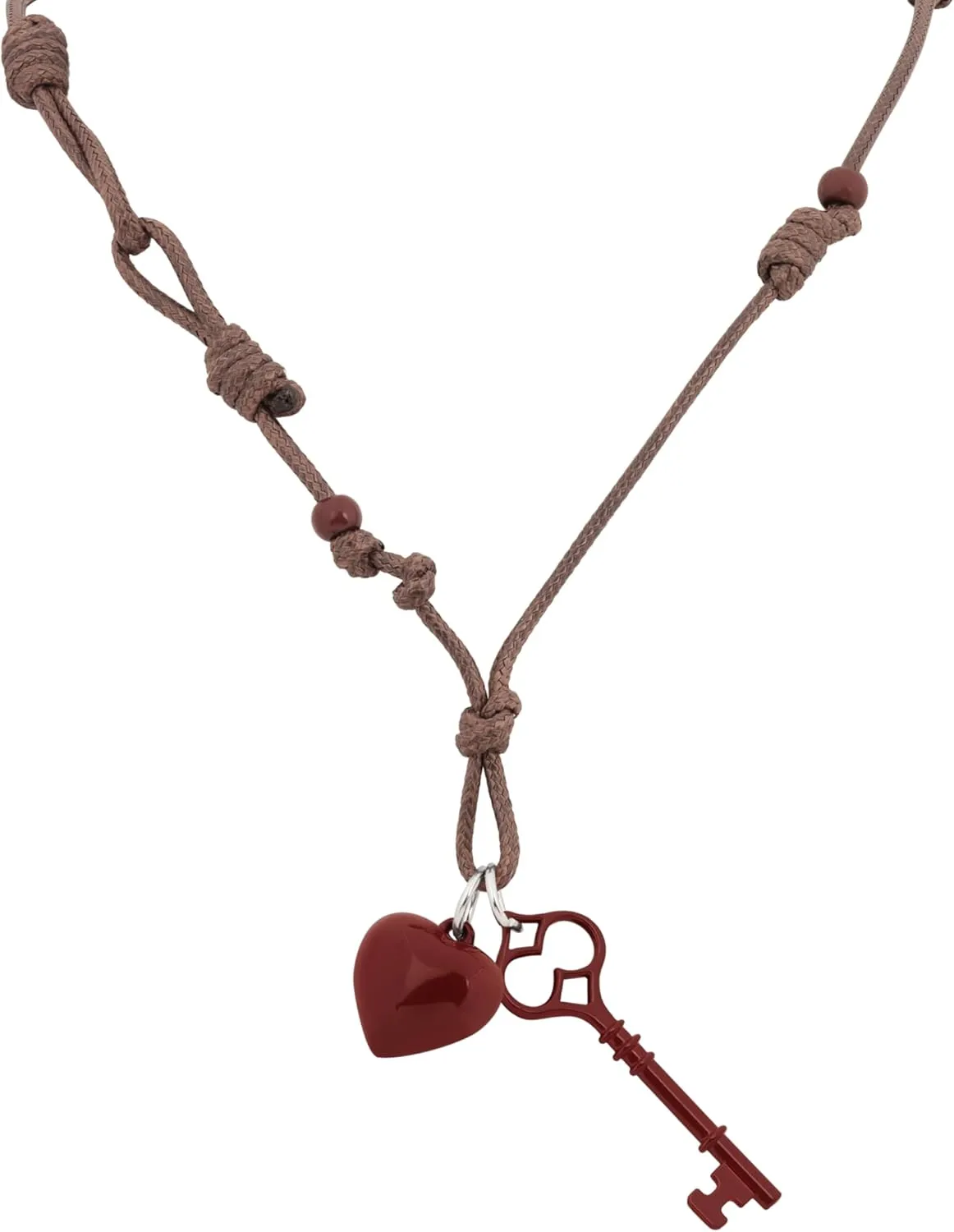 Y2K Grunge Grungy Dark Academia Gothic Aesthetic Heart Cool Pendant Cord Choker Necklaces Jewelry Accessories Coolest Gifts for Women Trendy Stuff