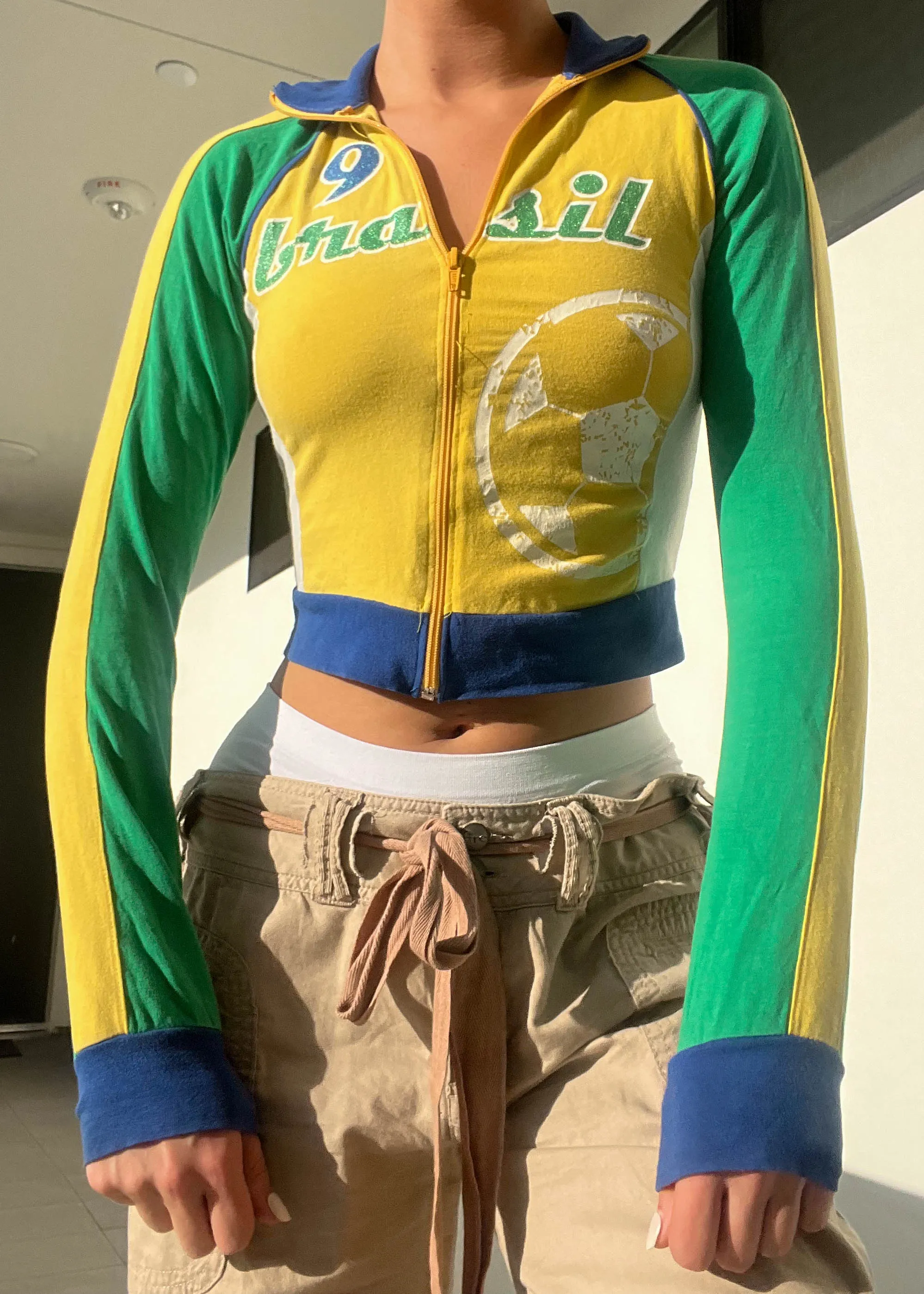 Y2k Sporty Brazil Jacket (S)