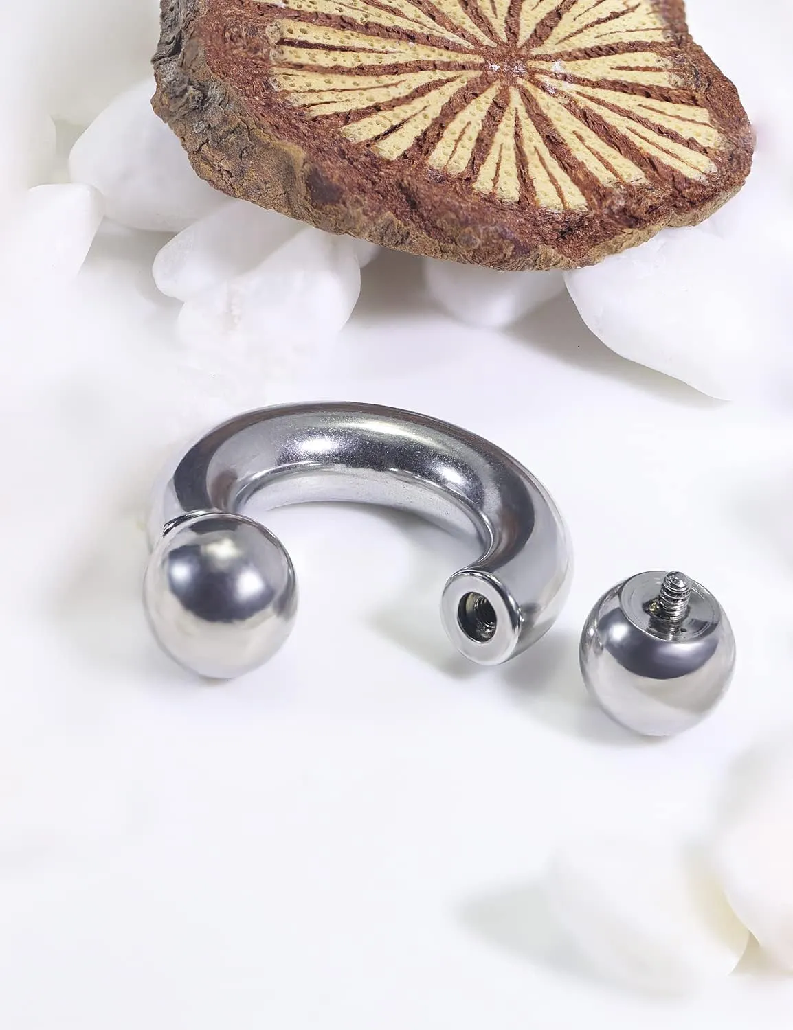 Yaalozei 12G 10G 8G 6G 4G 2G 0G 00G Large Septum Rings 316L Surgical Steel Internally Threaded Barbell Horseshoe Wide Septum Nose Gauges Earring Pa Ring Piercing Jewelry 12mm-19mm