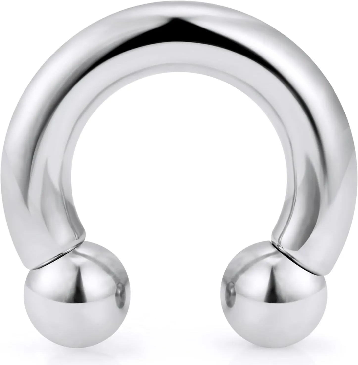 Yaalozei 12G 10G 8G 6G 4G 2G 0G 00G Large Septum Rings 316L Surgical Steel Internally Threaded Barbell Horseshoe Wide Septum Nose Gauges Earring Pa Ring Piercing Jewelry 12mm-19mm