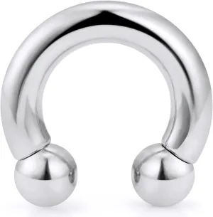 Yaalozei 12G 10G 8G 6G 4G 2G 0G 00G Large Septum Rings 316L Surgical Steel Internally Threaded Barbell Horseshoe Wide Septum Nose Gauges Earring Pa Ring Piercing Jewelry 12mm-19mm