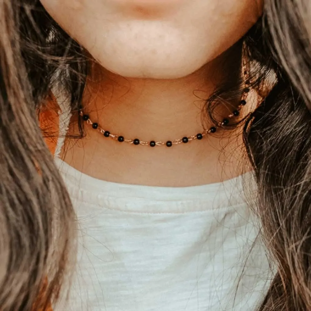 Yalice Beaded Choker Necklace Dainty Opal Birthstone Chokers Necklaces Jewelry for Women