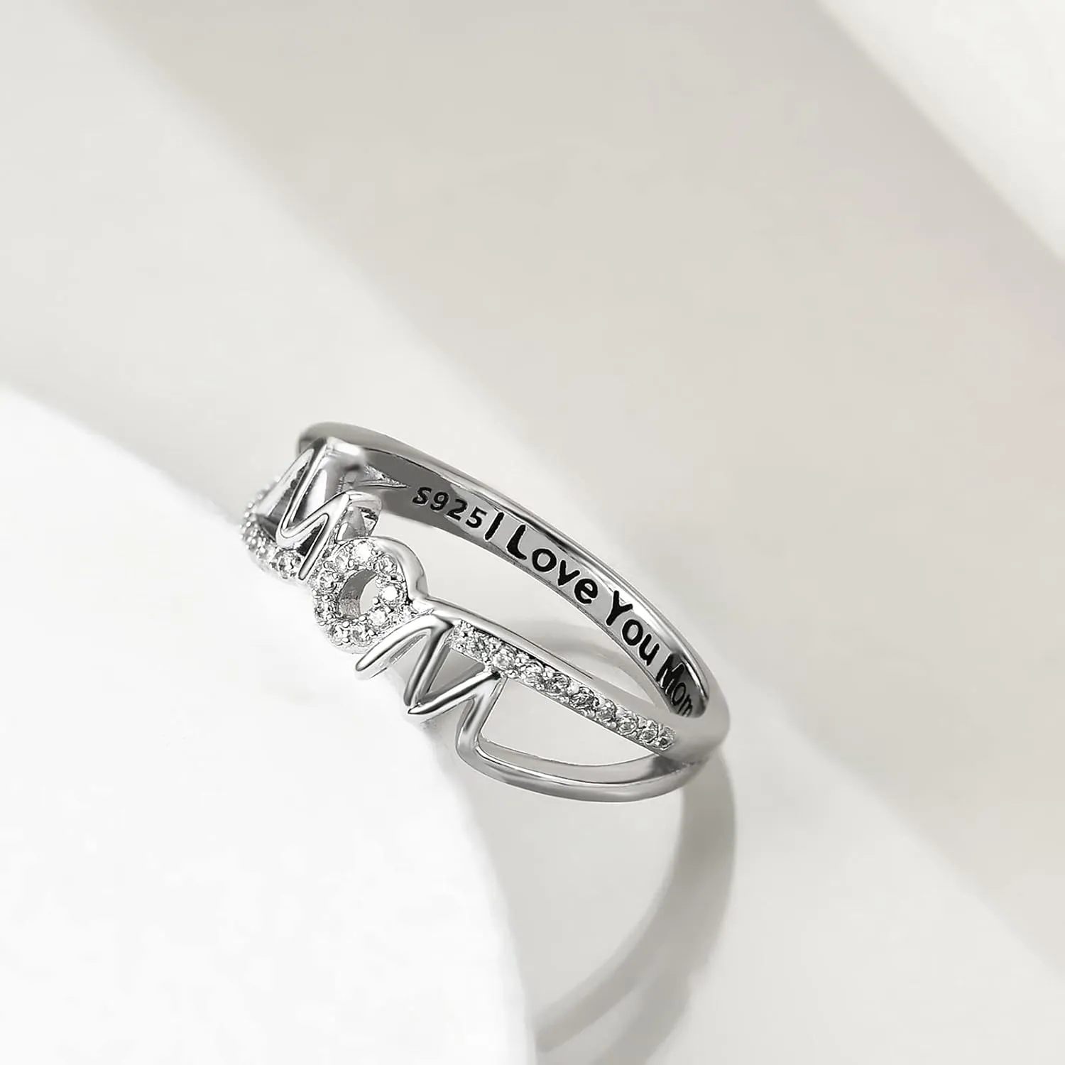 YFN Mom Mother Rings for Women Sterling Silver Women Rings