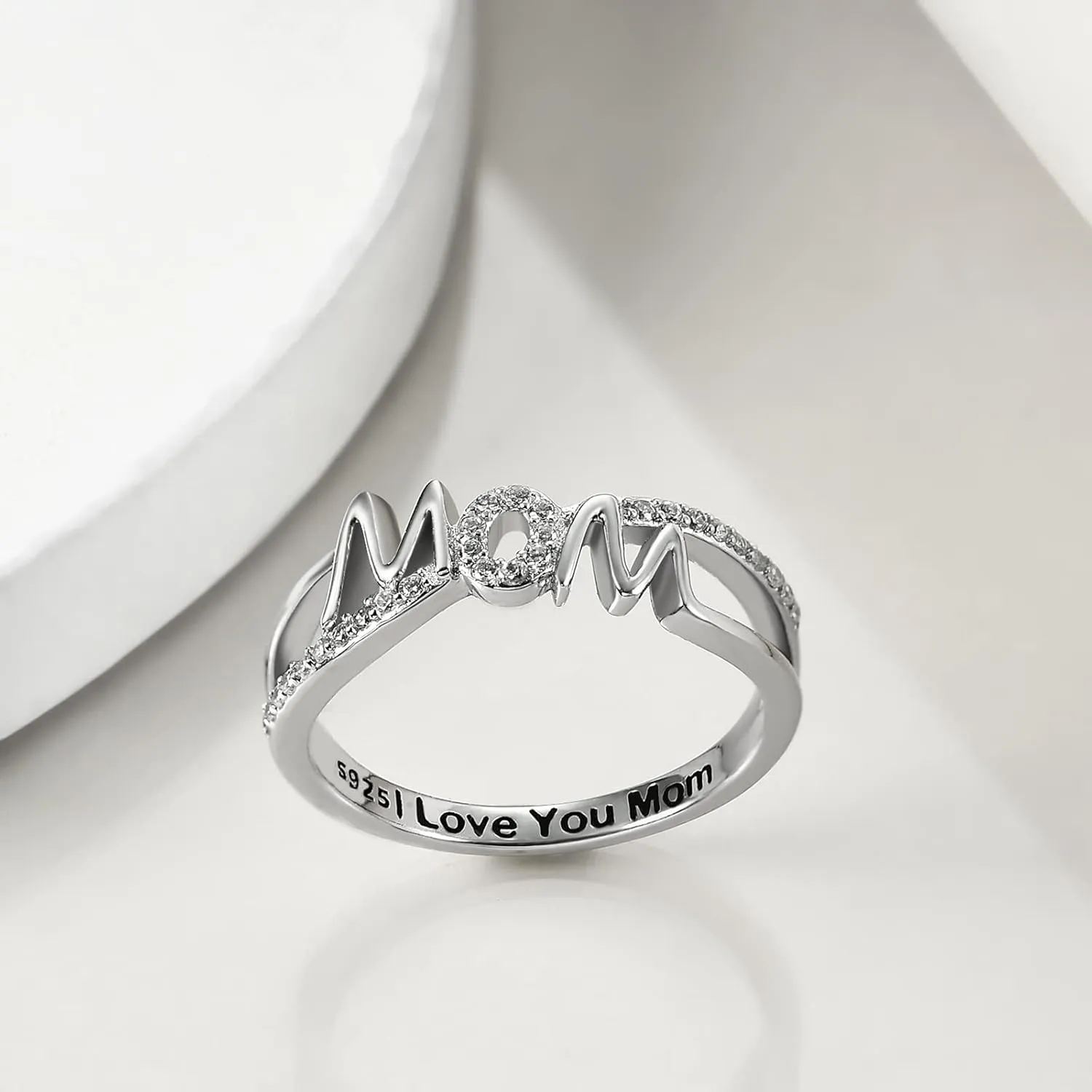 YFN Mom Mother Rings for Women Sterling Silver Women Rings