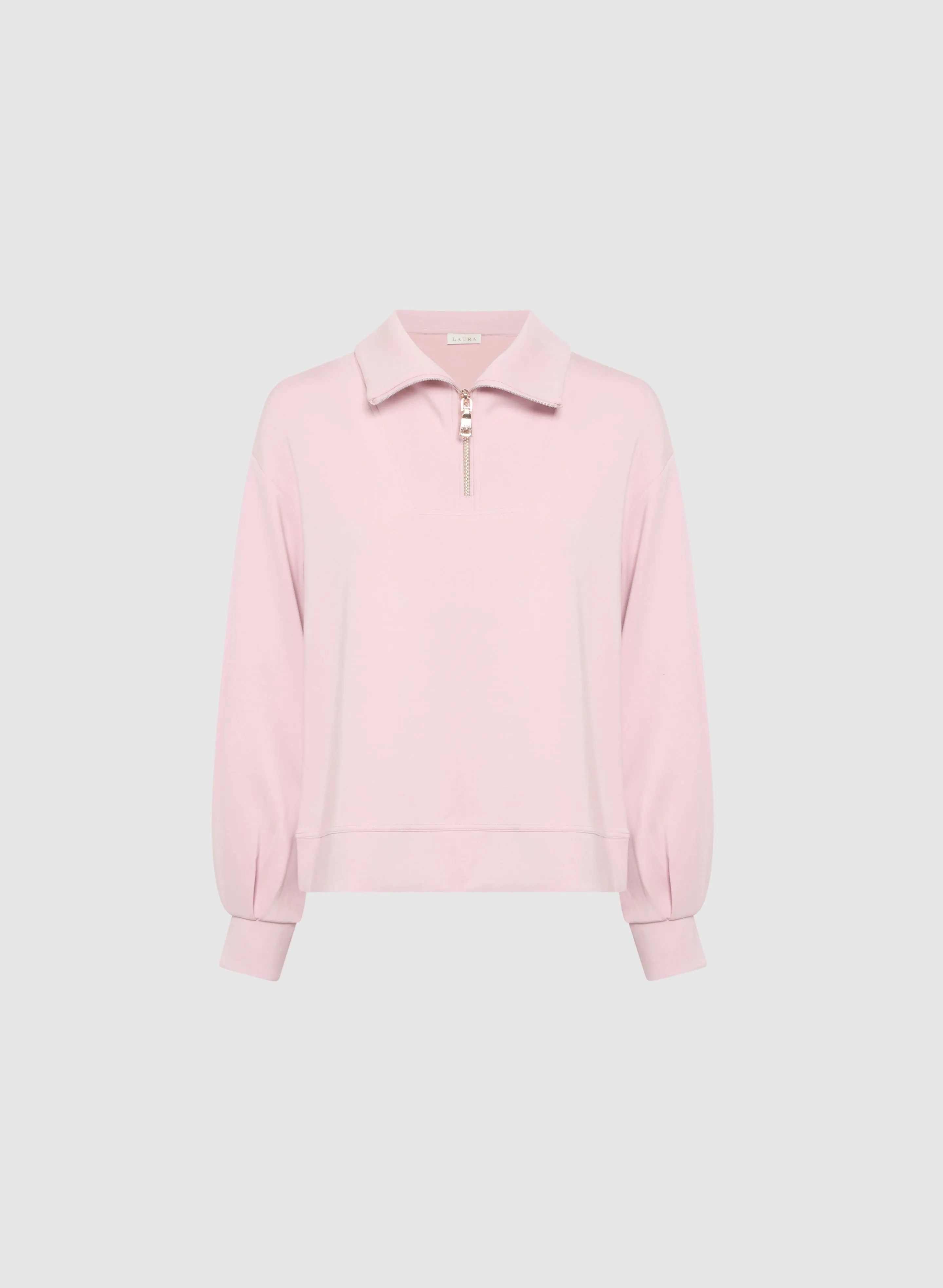 Zip-Neck Pullover Top