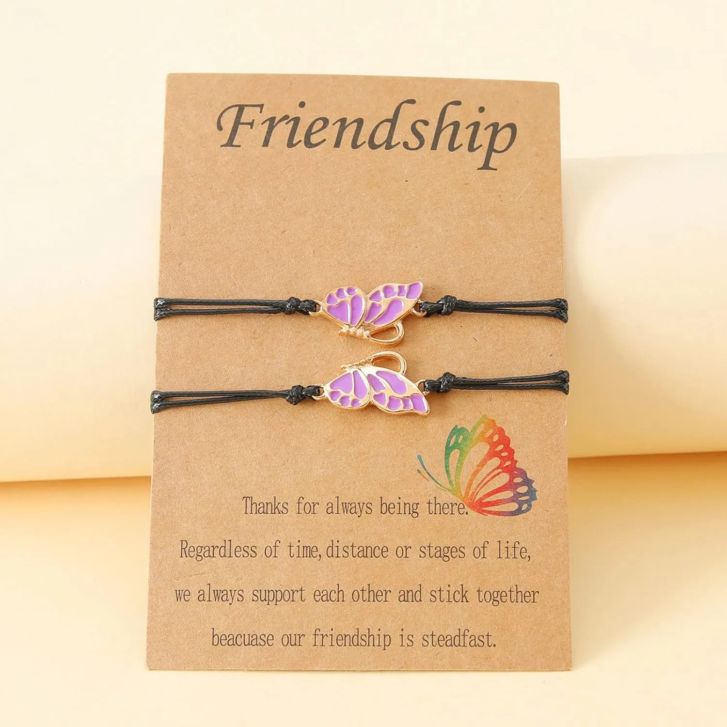 ZMANYIJEW Friendship Bracelets BFF Long Distance Matching Butterfly Bracelets Friendship Gifts for Best Friends for Teen Girls